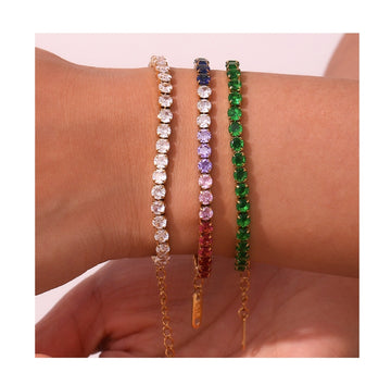 Rainbow Tennis Bracelet